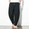 Maiyifu-GJ Men's Hippie Harem Pants Baggy Hip Hop Yoga Joggers Sweatpants Loose Elastic Waistband Drop Crotch Trousers (Black,XX-Large) view 2