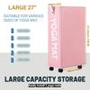 Twira Yoga Mat Storage Racks, Home Gym Storage Rack for Foam Roller, Yoga Strap and Resistance Bands, Workout Equipment Corner Yoga Mat Holder with WheelsPink view 2