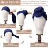 12 Pieces Extra Long Stretch Jersey Turban Head Wrap Knit African Fashion Headband Long Hair Scarf Breathable Solid Color Turban Tie for Black Women view 2