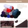 12 Pieces Extra Long Stretch Jersey Turban Head Wrap Knit African Fashion Headband Long Hair Scarf Breathable Solid Color Turban Tie for Black Women view 3