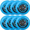 AOWESM Inline Skate Wheels 80mm 76mm 72mm 85a Outdoor Indoor Black Blue Red Roller Hockey Blades Replacement Wheels w/Bearings ABEC-9 and Floating Spacers (8-Pack) (Blue, 80mm) view 1