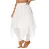Shinsto Women's Belly Dance Asymmetrical Chiffon Skirt Yoga Clothing with Leggings Pants White 3X-Large view 4