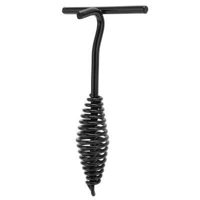 Dutch Oven Lid Lifter, Spiral Handle Hot Lid Lifting Tool for Camping Hiking Cast Iron Black 19.5cm 1 Pack