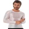 CHICTRY Men's Compression Sports Shirts Shiny Oil Slim Fit Muscle Tops Long Sleeve Workout Fitness Shirts White X-Large view 4