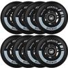AOWESM Inline Skate Wheels 80mm 76mm 72mm 85a Outdoor Indoor Black Blue Red Roller Hockey Blades Replacement Wheels w/Bearings ABEC-9 and Floating Spacers (8-Pack) (Black, 76mm) view 1