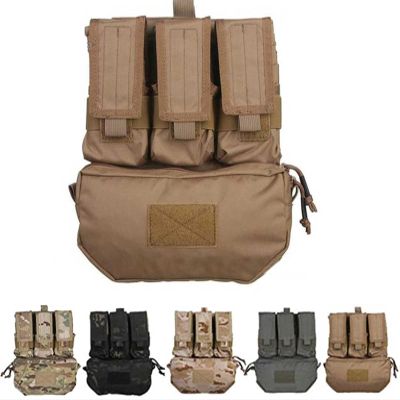 Elite Tribe Assault Back Panel Airsoft Combat Molle Vest Waist Bag (Multicam Arid)