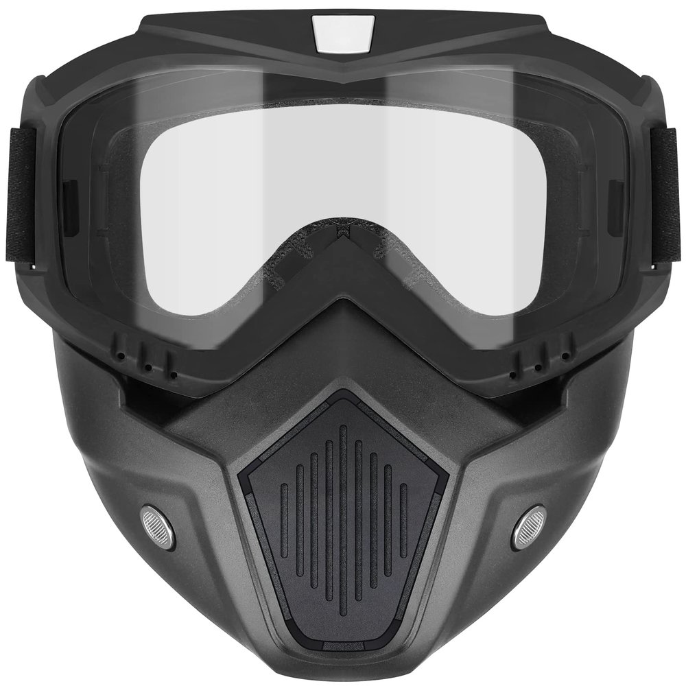 YScare Tactical Mask Compatible with Nerf Rival, Apollo, Zeus, Khaos,Atlas, & Artemis Blasters Rival Airsoft Mask,Black Detachable Masks with Goggles for Shooting Game Cycling Christmas Cosplay Party