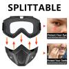 YScare Tactical Mask Compatible with Nerf Rival, Apollo, Zeus, Khaos,Atlas, & Artemis Blasters Rival Airsoft Mask,Black Detachable Masks with Goggles for Shooting Game Cycling Christmas Cosplay Party view 2