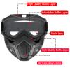 YScare Tactical Mask Compatible with Nerf Rival, Apollo, Zeus, Khaos,Atlas, & Artemis Blasters Rival Airsoft Mask,Black Detachable Masks with Goggles for Shooting Game Cycling Christmas Cosplay Party view 3