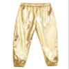 Manyakai Kids Girls Boys Shiny Metallic Dance Harem Pants Athletic Leggings Hip Hop Street Dancewear Gold 16 Years view 1