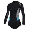 Women Shorty Wetsuit 2mm Neoprene, Long Sleeve Back Zip Swimsuit with Water Fin Socks for Diving Snorkeling Surfing,Black XS view 1