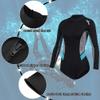 Women Shorty Wetsuit 2mm Neoprene, Long Sleeve Back Zip Swimsuit with Water Fin Socks for Diving Snorkeling Surfing,Black XS view 3