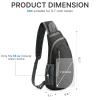 G4Free Sling Bag for Men Women, Small Crossbody Backpack Lightweight Chest Shoulder Bags for Travel, Outdoor and Sports (Dark Grey) view 4