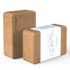Trideer Cork Yoga Blocks, 2 Pack Yoga Blocks Natural Cork, High Density Yoga Block with Non Slip Surface, Eco-Friendly Yoga Accessories for Women, Ideal for Yoga, Pilates, Stretching view 1