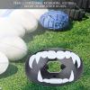 Football Sports , 4 Colors Breathable Comfortable Food Grade Double Braces Upper Lower Teeth for Rugby Boxing Kick Adult Youth (White Teeth on Black) view 4