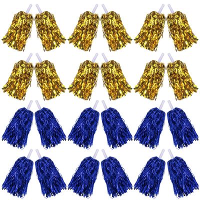 KDPATFAV 24PCS Cheerleading Pomp Tinsel Cheerleading Plastic Pomp Dancesporte Party Football Basketball Club Spirit Sports Stage Show Celebration