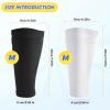 Soccer Shin Guards Sleeves 4 Pairs Flexible Soccer Shin Guard Leg Performance Support Polyester Soccer Shin Guard Sleeve Holder with Pocket for Soccer Sport (White, Black, M) view 2