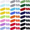 72 Pieces Sweatbands Set Including 24 Pcs Sports Headbands and 48 pcs Wristbands Cotton Sweat Band Colorful Cotton Sweatband Set for Men and Women view 1