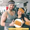 72 Pieces Sweatbands Set Including 24 Pcs Sports Headbands and 48 pcs Wristbands Cotton Sweat Band Colorful Cotton Sweatband Set for Men and Women view 3