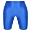 YiZYiF Men's Shiny Compression Breathable Stretchy Sports Bottoms See Through Trunks Swim Shorts Blue X-Large view 3