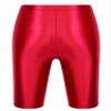 YiZYiF Men's Shiny Compression Breathable Stretchy Sports Bottoms See Through Trunks Swim Shorts Red X-Large view 4