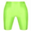 YiZYiF Men's Shiny Compression Breathable Stretchy Sports Bottoms See Through Trunks Swim Shorts Fluorescent Green X-Large view 3
