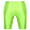 YiZYiF Men's Shiny Compression Breathable Stretchy Sports Bottoms See Through Trunks Swim Shorts Fluorescent Green X-Large view 4