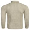 COOFANDY Men's Slim Fit Turtleneck Sweater Casual Knitted Twisted Pullover Solid Sweaters Light Khaki 3X-Large view 4