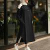 SGASY Women's Retro Kaftan Abaya Dress Muslim Long Sleeve Crew Neck Split Maxi Dress Islamic Arab Jilbab with Pockets view 3