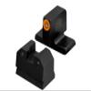 R3D Night Sights Orange Compatible with HK VP9 Optics Ready Suppressor Height Sights (Does not fit VP9SK), Front and Rear Glow in The Dark Tritium for Tactical Applications view 1
