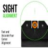 R3D Night Sights Orange Compatible with HK VP9 Optics Ready Suppressor Height Sights (Does not fit VP9SK), Front and Rear Glow in The Dark Tritium for Tactical Applications view 3