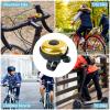 Xthuge Classic Bike Bell, Aluminum Bicycle Bell, Loud Crisp Clear Sound Bicycle Bike Bell for Adults Kids(Gold-Right Hand Use2 Pack) view 2
