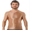 Linjinx Men's Shiny Long Sleeve Tights Tee Sportswear Gym Suit Transparent Compression T Shirt Coffee Medium view 2