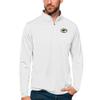 Antigua Men's White Green Bay Packers Tribute Quarter-Zip Lightweight Pullover Top view 1