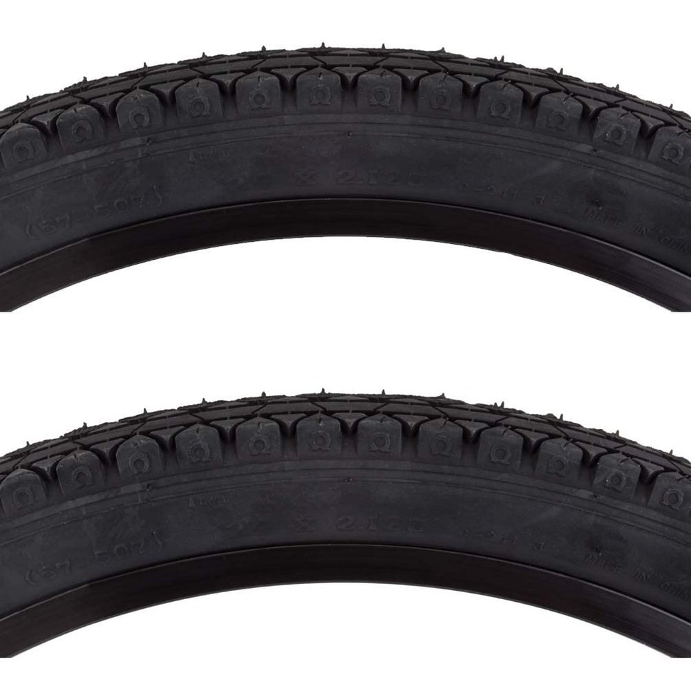 Sunlite CST241 Black Urban Cruiser Bike Tire Pair 24 x 2.125