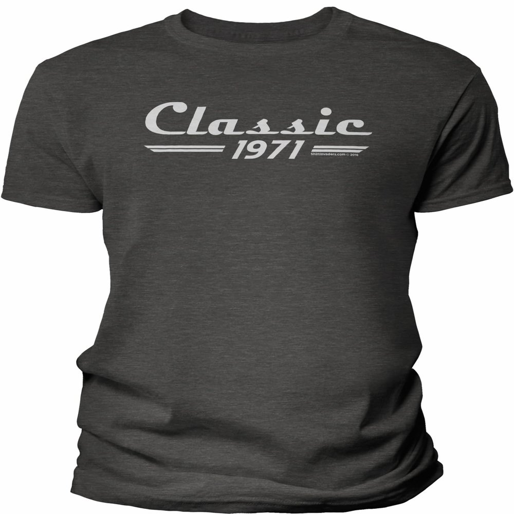 55th Birthday Gift Shirt for Men - Classic Retro 1971 - Dk. Heather-4X