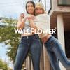 WallFlower Women's Tomboy Jogger Denim Mid-Rise Insta Stretch Juniors Jeans, Clarke, 1 view 2