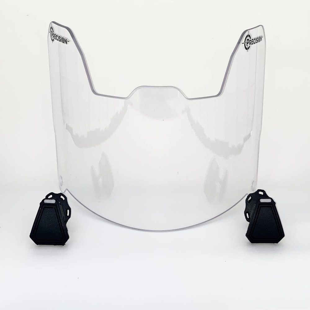 Precision Crystal Clear Football Helmet Visor // Eye-Shield // Fits Major Brands Kids, Youth & Adult Helmets // Eye Protection for Helmet and Facemask