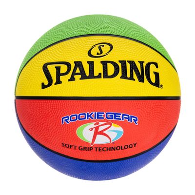 Spalding Laboratories Rookie Gear Soft Grip Multi Color Youth Indoor-Outdoor Basketball 27.5"