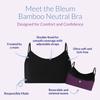 Bleum Neutral Training Bra - First Bra, Ultra Soft Cotton Fabric, Reversible, Teens (16, Black-Boysenberry) view 2