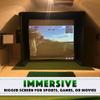 Golf Screen Poly Blend Notched for Golf Simulator-Triple Hemmed-US Made (120 x 105) view 4