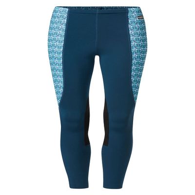 Kerrits Kids Knee Patch Performance Tight Lagoon/Peacock Iron Bouquet Size: XL