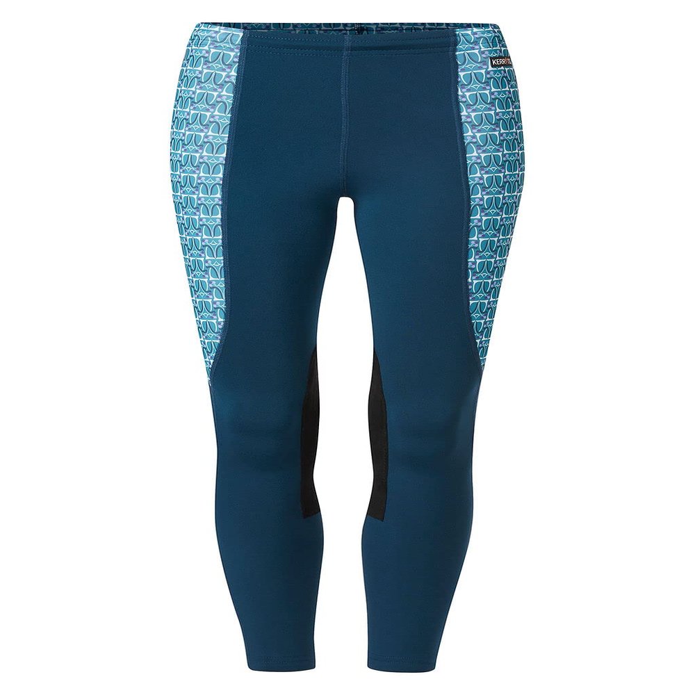 Kerrits Kids Knee Patch Performance Tight Lagoon/Peacock Iron Bouquet Size: XL