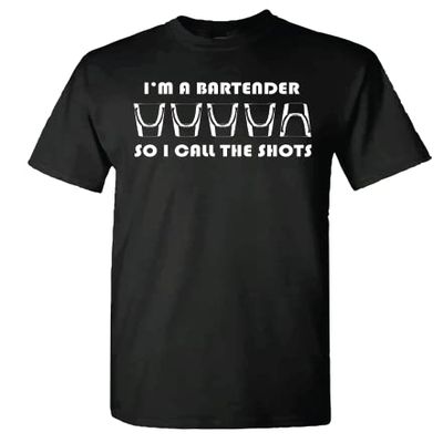 I'm a Bartender so I Call The Shots (as1, Alpha, l, Regular, Regular, Black, 4XL)