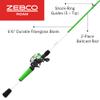 Zebco Roam Baitcast Reel and Fishing Rod Combo, 6-Foot 6-Inch 2-Piece Fiberglass Fishing Pole with Split-Grip MaxTac Rod Handle, Lightweight Graphite Frame, Right-Hand Retrieve, Green view 2