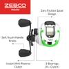 Zebco Roam Baitcast Reel and Fishing Rod Combo, 6-Foot 6-Inch 2-Piece Fiberglass Fishing Pole with Split-Grip MaxTac Rod Handle, Lightweight Graphite Frame, Right-Hand Retrieve, Green view 4