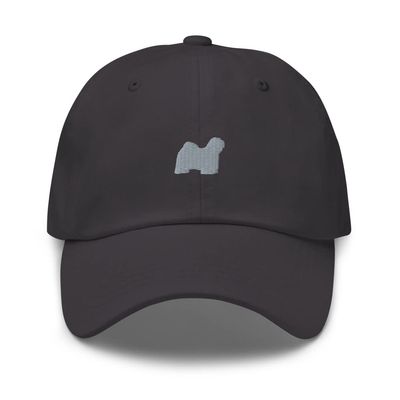 Tibetan Terrier hat, Embroidered Unisex hat, Tibetan Terrier Gifts, Tibetan Terrier Dog mom dad hat. Dark Grey