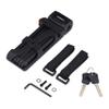 Relaxdays Bike Lock, Steel, Secure Construction with Holder, 2 Keys, 85 cm, Folding, Black, 20x7x5cm view 1