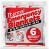 Emergency Blankets for Survival Gear and Equipment x6, Space Blanket, Mylar Blankets, Thermal Blanket, Survival Blanket, Survival Kits Emergency Kit, Emergency Supplies, Foil Blanket Camping Shelter view 1
