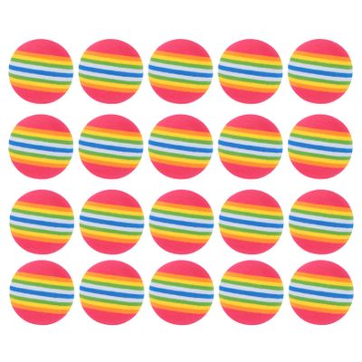 ibasenice 25pcs Rainbow Eva Training Indoor Practice for Safe Training Soft and Lightweight for Approach Shot Drills Bright Color Design for Boys and Girls and Pets
